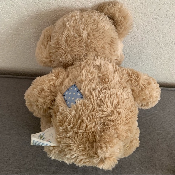 Build A Bear Workshop Patches Patchwork Teddy Bear Brown Tan Plush With Sound - Picture 2 of 3